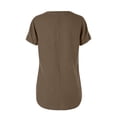 thumbnail image 7 of Gytharion Women's T-Shirts Summer Casual Short Sleeve V-Neck Top Fashion Solid Button Cotton Linen Beach Shirts for Women, 7 of 7