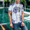 thumbnail image 6 of Rateoe Turtle with Blue Stones Pattern Men’s Baseball Short Sleeve Polo Shirt, Midweight Men's Shirt Golf Shirt Polo Shirts Quick Dry Short-X-Large, 6 of 7