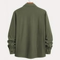 thumbnail image 5 of GrmtClth Corduroy Shirt Men Classic Oversized Button Down Shirt Jacket Soft Long Sleeve Jacket with Flap Pockets Army Green XL, 5 of 5