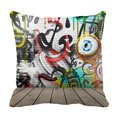 thumbnail image 1 of EREHome Graffiti On Wall Pillow Case Cover Set 18x18 Inch, 1 of 1