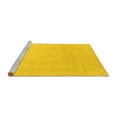 thumbnail image 2 of Ahgly Company Machine Washable Indoor Square Solid Yellow Modern Area Rugs, 6' Square, 2 of 4