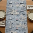 thumbnail image 5 of Table Runners 72 Inches Long Dress Scarves, Blue Seaports Farmhouse Kitchen Table Runner, Coffee Tablerunners, Vintage Ocean Anchor Shark Farmhouse Wood 14x72 Inch, 5 of 9