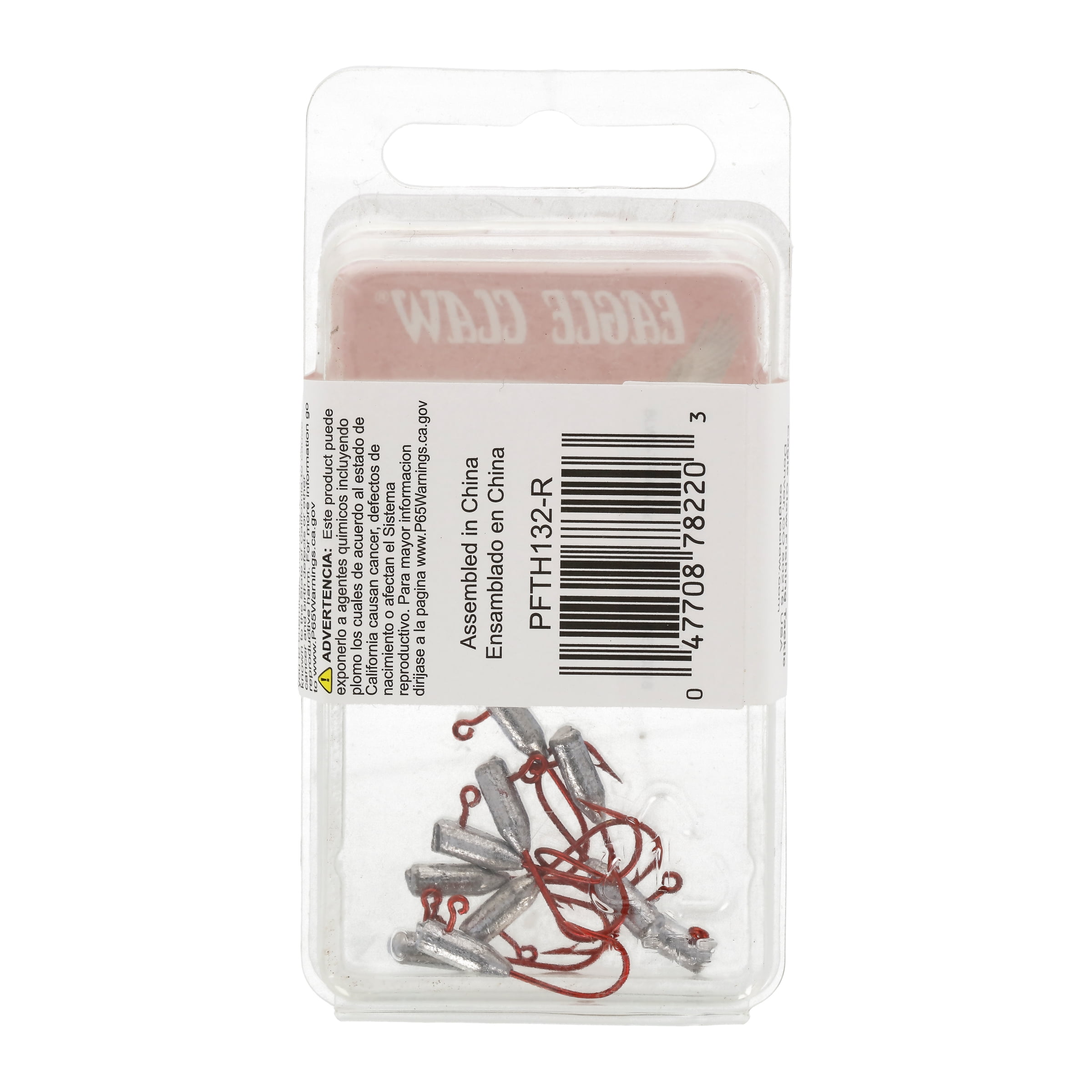 Eagle Claw Insider Tube Fishing Jig Head, Unpainted Fishing Jig, 1/32 oz.