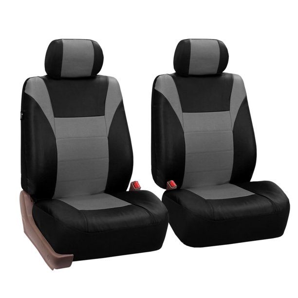 FH Group PU Leather Racing Car Seat Covers for Sedan, SUV, Van, Truck