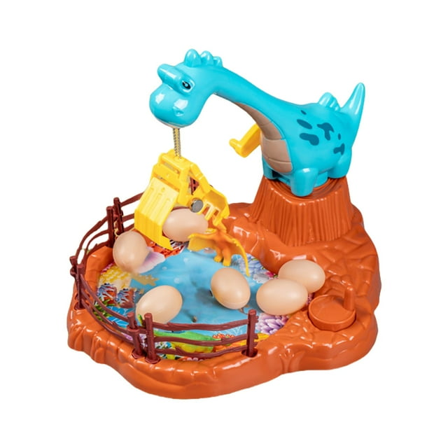 Multicolor Dinosaur Hunting Game Toy For Kids Claw Machine Style With 6 Eggs And 4 Puppy Figures Fun Interactive Play Set For Boys Girls 9.65 Inch Length