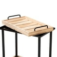thumbnail image 6 of Baxton Studio Olinda Modern and Contemporary Oak Brown Finished Wood and Black Metal Kitchen Cart, 6 of 11