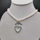 thumbnail image 4 of Stylish Heart Pendant Necklace for Women Girl Imitation Pearls Beaded Neckchain Jewelry for Parties and Casual Wear, 4 of 4