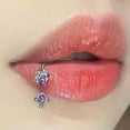 thumbnail image 5 of HOOUN 1pc Titanium Steel Lip Stud Labret Lip Ring Fashion Body Piercing Jewelry -Light Pink-1.2*8mm, 5 of 9