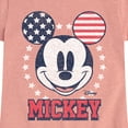 thumbnail image 3 of Disney - Americana - Mickey Usa Ears - Toddler And Youth Girls Short Sleeve Graphic T-Shirt, 3 of 5