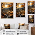 thumbnail image 4 of Designart "Gold Autumn Countryside Harvest art painting II" Landscape & Nature Floater Framed Canvas Wall Art, 4 of 7