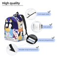 thumbnail image 3 of Zofaai Bluey Pattern Canvas Backpack,Large Capacity Adjustable Shoulder Strap Computer Backpack, Unisex Suitable for Campus and Travel-Small, 3 of 5
