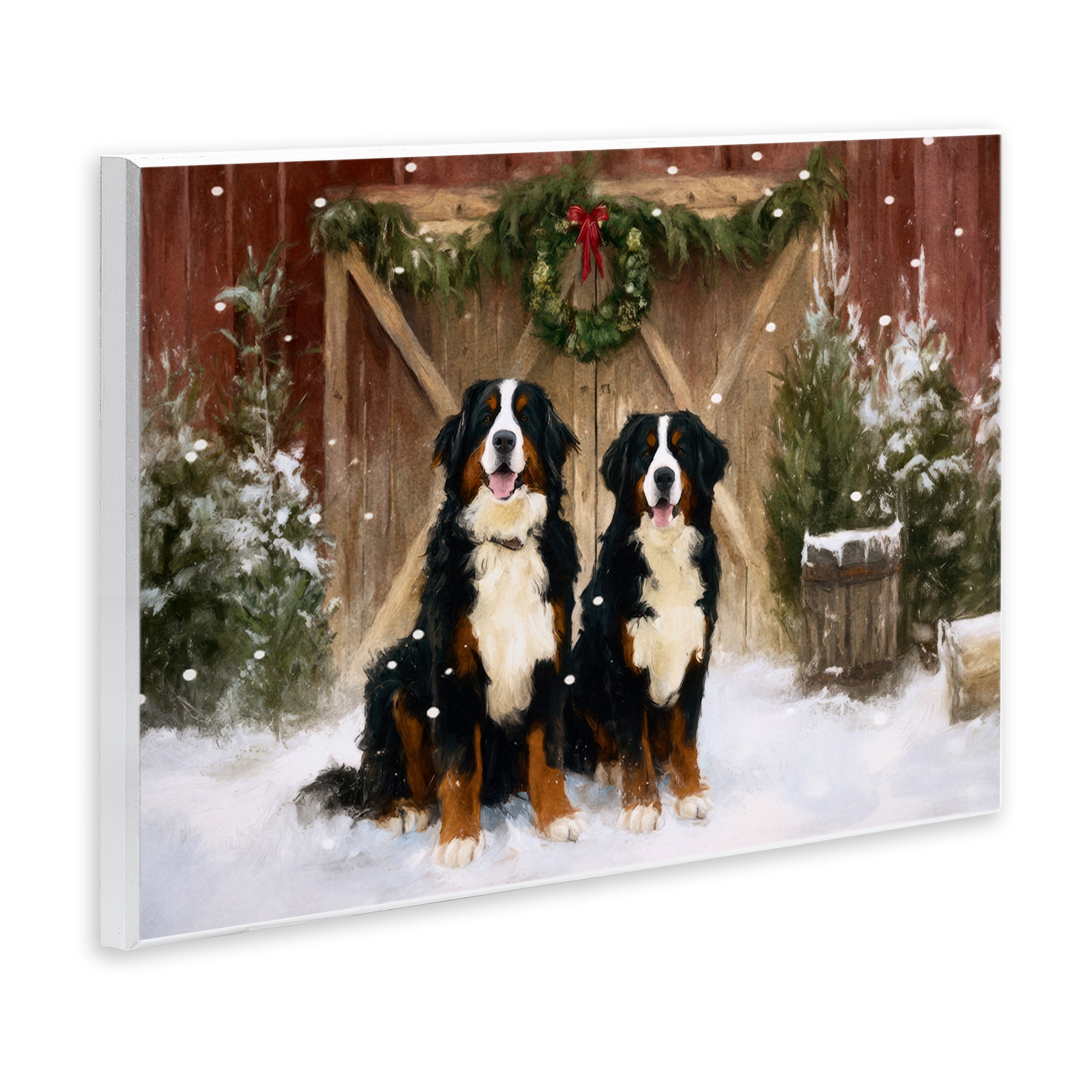 Stupell Industries Barnyard Bernese Mountain Dogs Wall Plaque Art, design by Tina LeCour