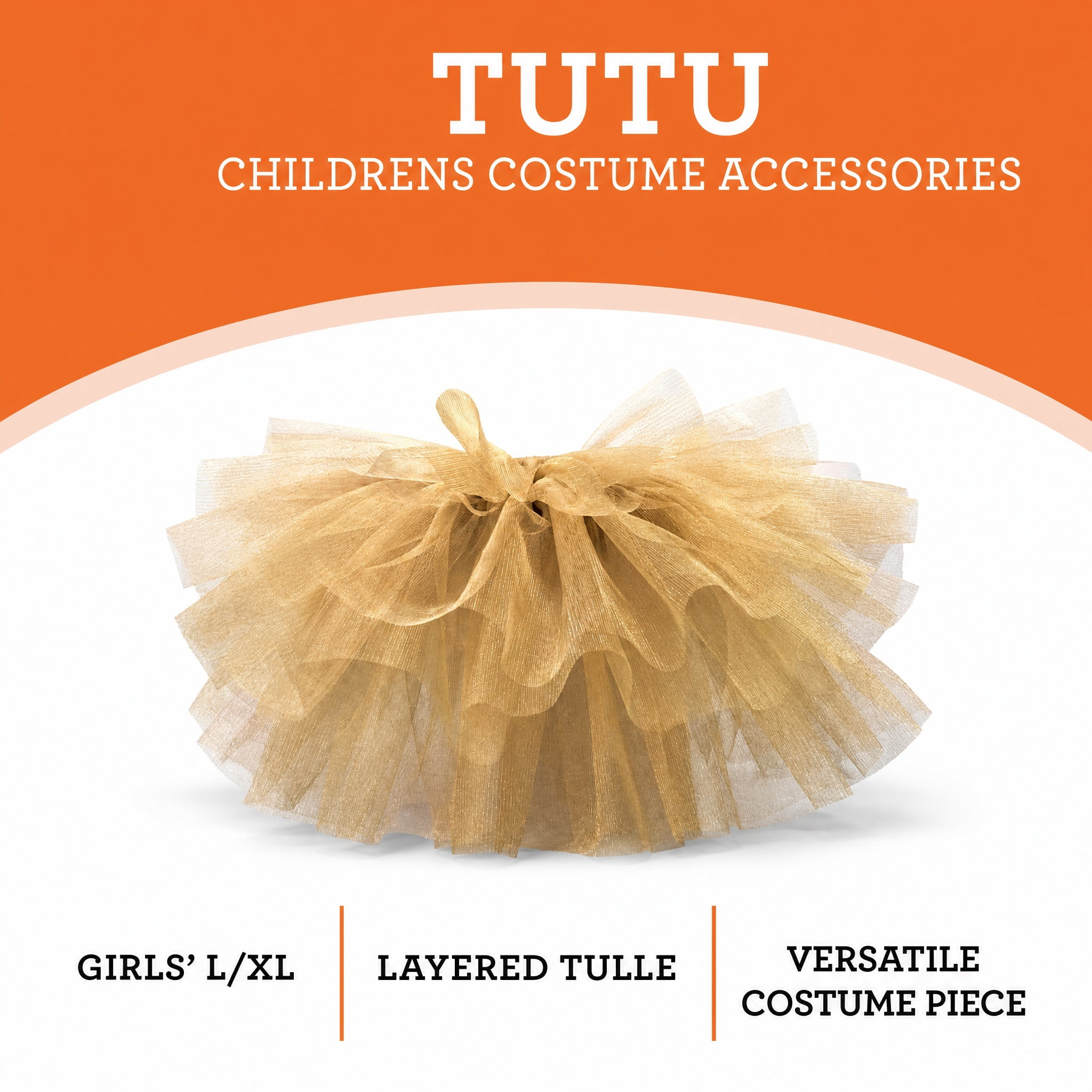 Tutu Costume Accessory for Children, Brown, L/XL, Halloween by Way To Celebrate