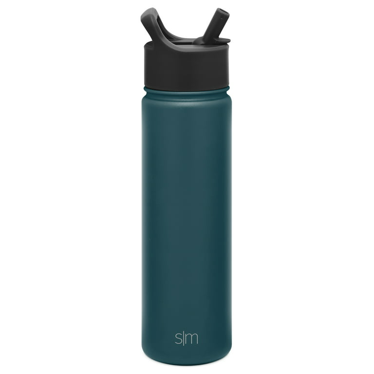 Simple Modern 22 oz Summit Water Bottle with Straw Lid - Gifts for Hydro  Vacuum Insulated Tumbler Flask Double Wall Liter - 18/8 Stainless Steel  -Riptide 