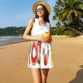 thumbnail image 3 of Gukieu Summer Gnome Print Women's Sleeveless Dress, Pocket Round Neck Dress, Summer Dress Suitable for Vacation, Party, Travel, 3 of 7