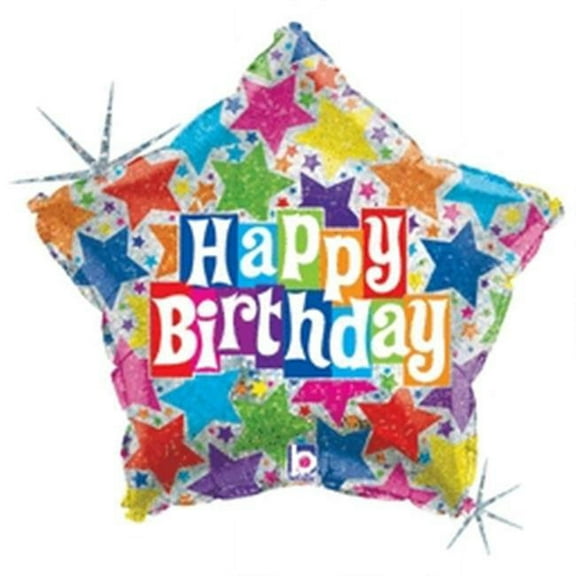 Mayflower 43129 18 in. Designer Birthday Flat Foil Balloon,