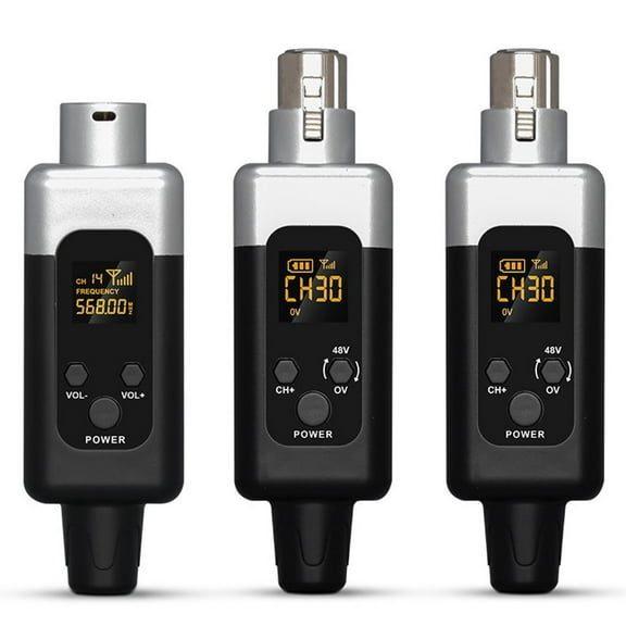 Gerich 48V Wireless Transmitter Receiver for Dynamic Mic Audio Mixer Wired to wireless