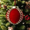thumbnail image 4 of Vintage Embossed Christmas Ball Ornaments Set, Flocked Hanging Tree Decorations for Holiday Party Wedding Decor 12 Pack, 4 of 9