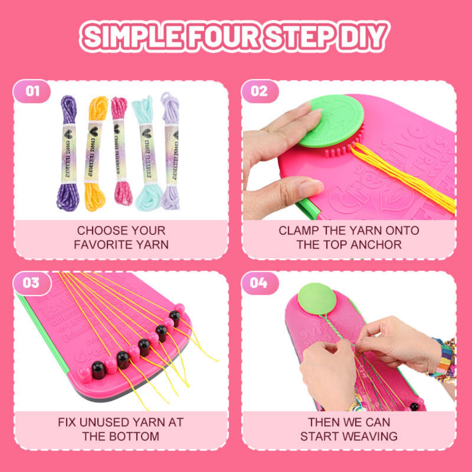 Jugaad Life Friendship Bracelet Making Kit for Kids Ages 6-12 photo 5