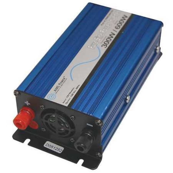 AIMS Power 300W Pure Sine Power Inverter 12VDC to 120VAC for Small Devices, Camping, and RVs