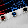 thumbnail image 4 of Feelyou Futuristic Gamepad Boys Curtains Pack of 2 (42x84 Each), Neon Honeycomb Abstract Curtains Blackout, Modern Video Game Bedroom Curtains, Black Out Curtains Decor, 4 of 6
