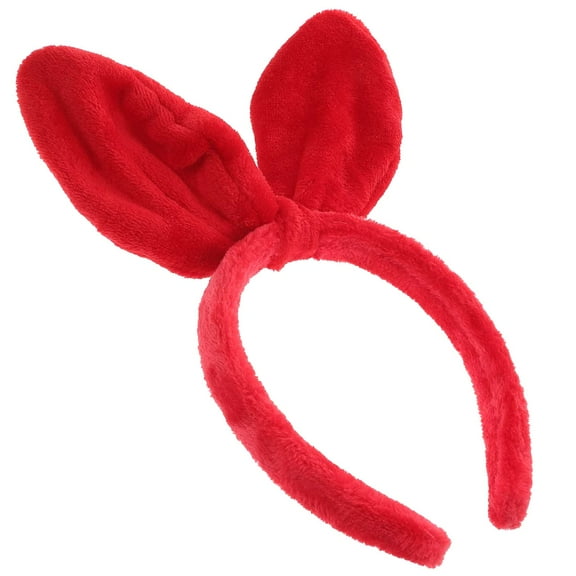 PAMINGONO Headbands For Women Cute Bunny Headband Red Cloth 1Set 11x5in