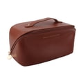 thumbnail image 2 of Bolsa de cosméticos, almohada de órgano, maquillaje, hogar, viaje, almacenamiento, suministros de lavado, gran capacidad, color caramelo y moca., 2 of 5