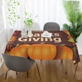 thumbnail image 6 of SKYSONIC Thanksgiving Pumpkin Tablecloth Waterproof Washable Polyester Square Table Cover Durable Tablecloth for Kitchen Dining Table Party Decor (60 X 90 Inch), 6 of 7
