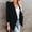Black, variant on blazer jackets for women business casual petite 3/4 sleeve open cardigan solid color work blouse office blazer