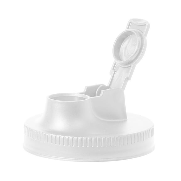 Jarware White Spout Lid, Set of 2, Wide Mouth
