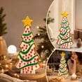 thumbnail image 5 of Lypsnake Blow Mold Gingerbread Christmas Tree Figurine, Cookie Style Resin Tree Decor with Star Top, Holiday Tabletop Ornament for Tabletop Shelf Decor, 5 of 7