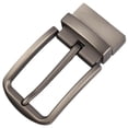 thumbnail image 2 of Fashion Metal Belt Buckle for Leather Strap Single Prong Belt Accessories Matte Silver, 2 of 3