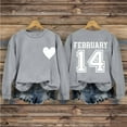 thumbnail image 2 of VKOYWKM Valentines Day Shirt Women Funny Letter Print Pullover Long Sleeve Crew Neck Love Heart T-Shirts Romantic Holiday Valentine Tops, 2 of 7