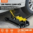 thumbnail image 2 of VEVOR Floor Jack, 2.5 ton Low Profile Floor Jack, Heavy-duty Steel Racing Floor Jack With Single Piston Lift Pump, Floor Jack Lifting Range 85 mm-380 mm, 2 of 9