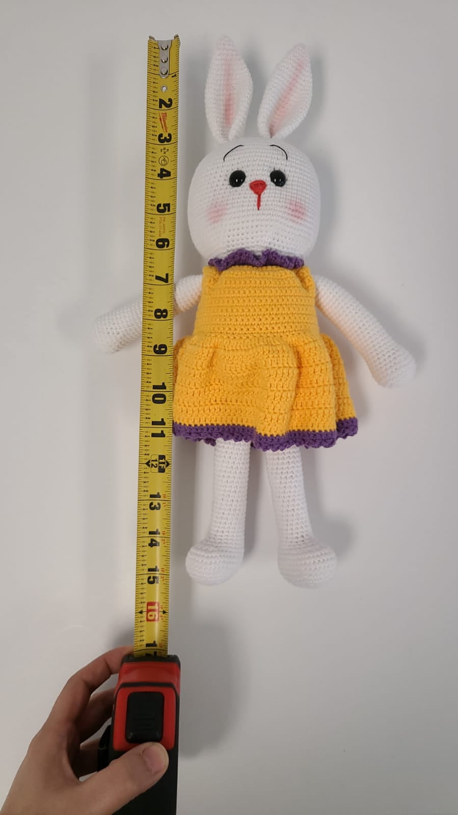 Handmade Amigurumi Rabbit Toy Buddy Bunny Easter Bunny Doll For Kids Unicex – Yellow Rabbit- 5.90 inches