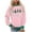 03-Pink, variant on ShomPort Christmas Tops For Women Fall Long Sleeve Crewneck Sweatshirts Casual Striped Pullover Tunics Tops Sweater