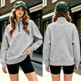 thumbnail image 4 of Rciityk Women's Fleece Quarter Zip Stand Collar Long Sleeve Sweatshirt with Pockets, Soft Midweight, Plus Size, 4 of 9