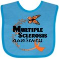 thumbnail image 3 of Inktastic Multiple Sclerosis Awareness Butterfly Ribbon Boys or Girls Baby Bib, 3 of 4