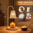 thumbnail image 4 of BEEPRINCESS Candle Warmer Lamp with Timer, Dimmable Wax Melter for Jar Candles, Adjustable Height, Amber, 2 Bulbs, 4 of 10