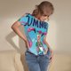 thumbnail image 3 of Balery Beach Flamingo Trio Body de cuello redondo de manga corta para mujer Tops de manga corta Tops básicos-XX-Large, 3 of 7