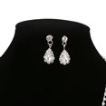 thumbnail image 4 of Collar de de imitación de cristal nupcial Pendientes Conjunto Plata Hugo Sistemas de la joyería, 4 of 8