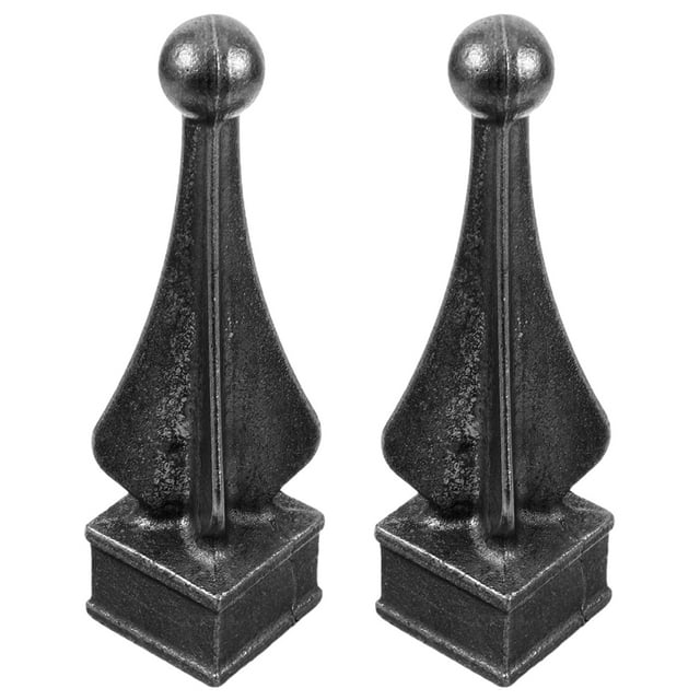 Shisuyan 2Pcs Fence Topper Decoration Gate Finial Pointed Fence Topper Finial Decor Outdoor Fence Decoration