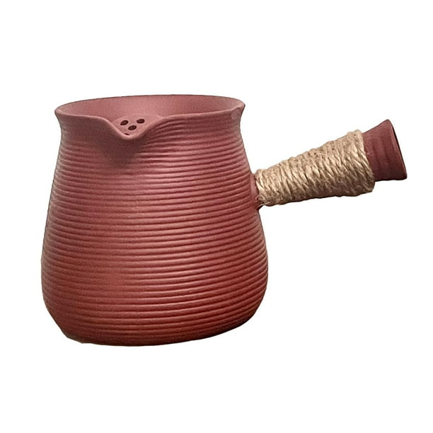 jifeng 400ml Ceramic Teapot Loose Leaf Tea Pot Tea Infuser for Picnic Hotel Outdoor Red
