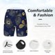 thumbnail image 3 of Balery Vintage Golden Butterfly Bañador para hombre, shorts de playa de secado rápido con entrepierna y forro de compresión-Small, 3 of 6