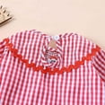thumbnail image 5 of mgoYE Baby Girl Clothes My First Christmas Baby Girl Outfit Newborn Flared Romper Stripe One Piece Jumpsuit Infant Girl Clothes(Red,0-3 Months), 5 of 9