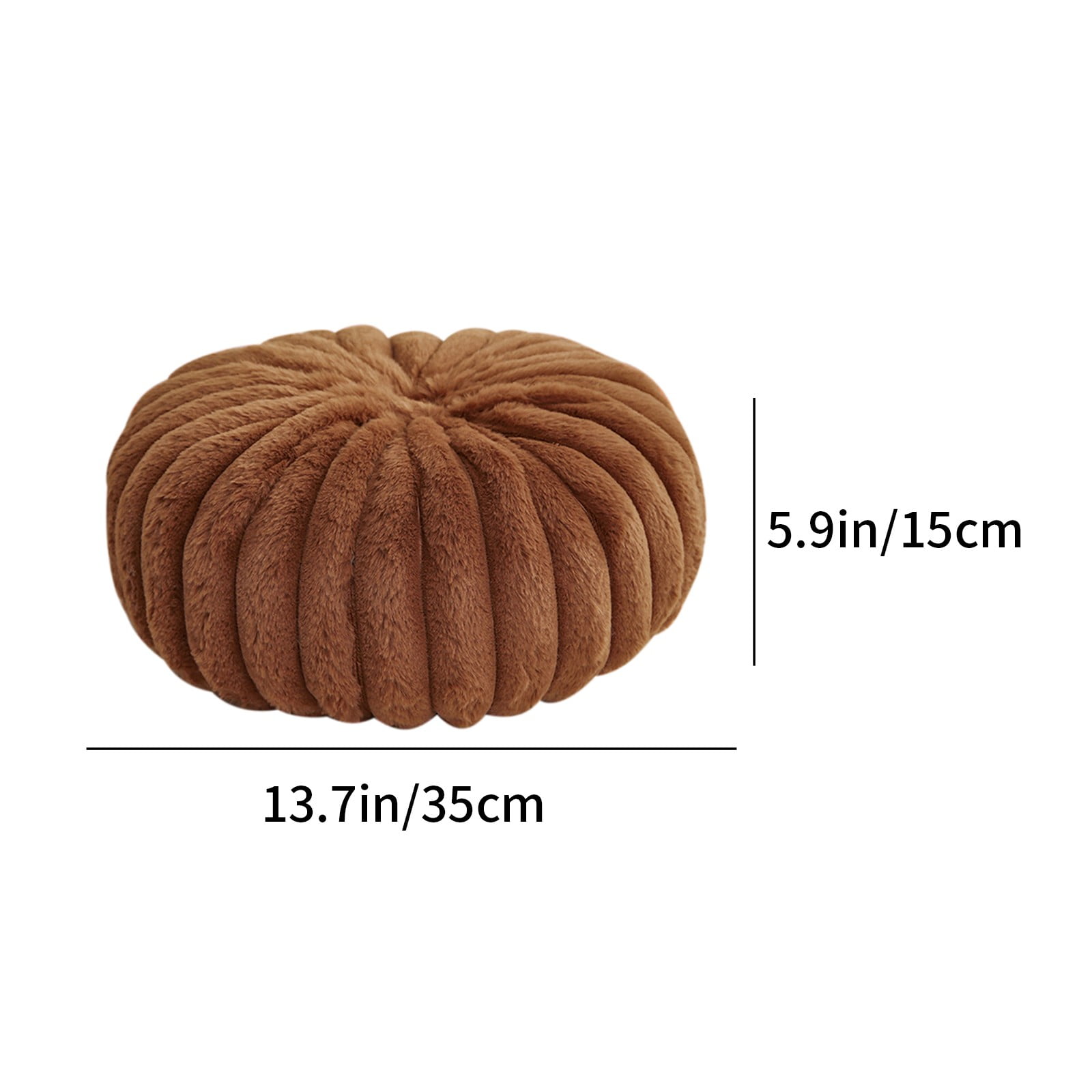 Hvmvliv 13.77x13.77x5.9in Throw Pillow for Couch Pumpkin Cushion Sofa Decorative Cushion Pumpkin Sofa Pillow Lazy Person Pillow Living Room Pillow Tatami Brown