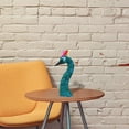 thumbnail image 3 of Estatua de pavo real con plumas, regalo de inauguración de la casa, adorno, escultura, modelo de cabeza de pavo real Verde, 3 of 8