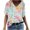 Light Blue, variant on Zszcpp Summer Tops For Women 2025 T Shirts Floral Print Slim Fit Plus Size Short Sleeve V Neck Spring Fresh Casual Blouses