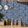 thumbnail image 4 of 12Sheet Self Adhesive Vinyl Tiles Stickers 9.68 x 4.72inch Blue Gray Marbling Mosaic Wall Decals Waterproof Peel and Stick Backsplash DIY Decor, 4 of 8