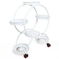 thumbnail image 4 of TFCFL 6 Trays Metal Plant Stand Display Shelf Holder Garden Flower Pot Rack with Wheels White, 4 of 15